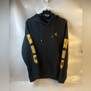 Jordan Air Black Hoodie with Yellow Details Sz XL